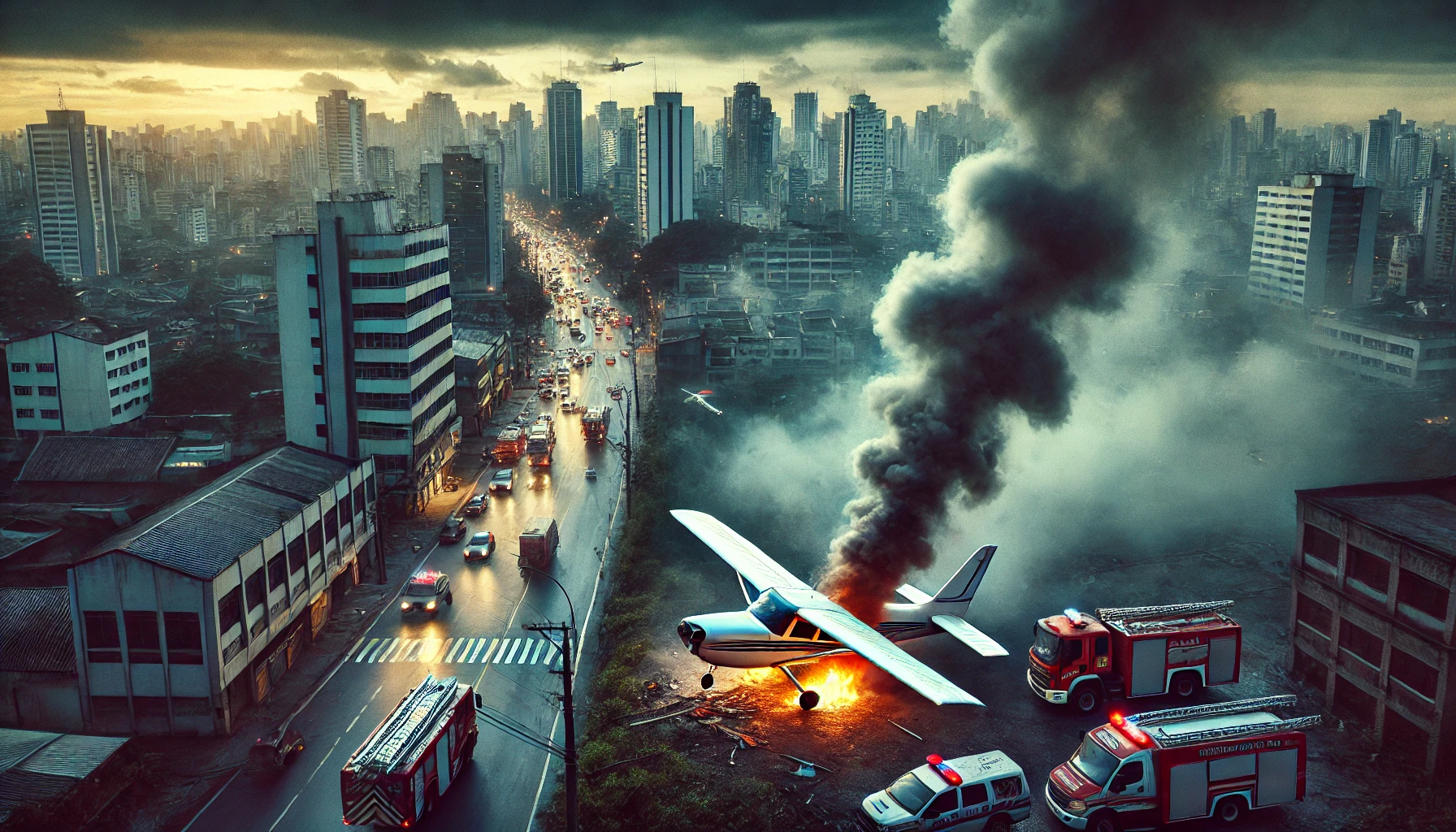 تحطم طائرة صغيرة في مدينة برازيلية يودي بحياة جميع الركاب العشرة على متنها